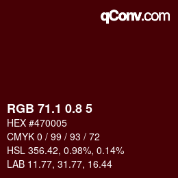 Código de color: RGB 71.1 0.8 5 | qconv.com