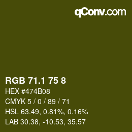 カラーコード: RGB 71.1 75 8 | qconv.com