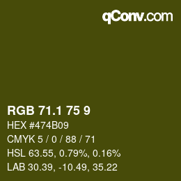 カラーコード: RGB 71.1 75 9 | qconv.com