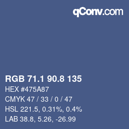 Color code: RGB 71.1 90.8 135 | qconv.com