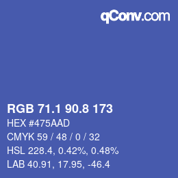 Color code: RGB 71.1 90.8 173 | qconv.com