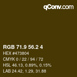 Color code: RGB 71.9 56.2 4 | qconv.com