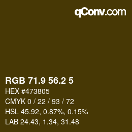 Farbcode: RGB 71.9 56.2 5 | qconv.com