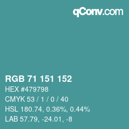 Color code: RGB 71 151 152 | qconv.com