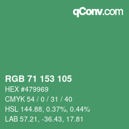 Farbcode: RGB 71 153 105 | qconv.com