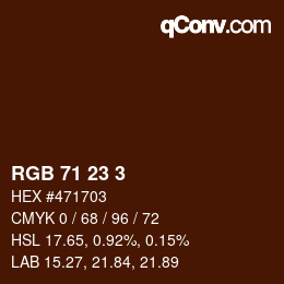 カラーコード: RGB 71 23 3 | qconv.com