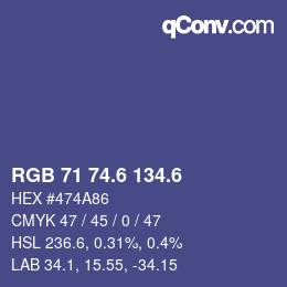 カラーコード: RGB 71 74.6 134.6 | qconv.com