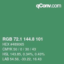 Color code: RGB 72.1 144.8 101 | qconv.com