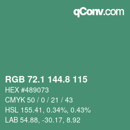 Color code: RGB 72.1 144.8 115 | qconv.com
