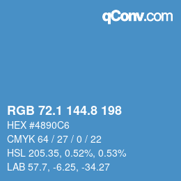 Color code: RGB 72.1 144.8 198 | qconv.com