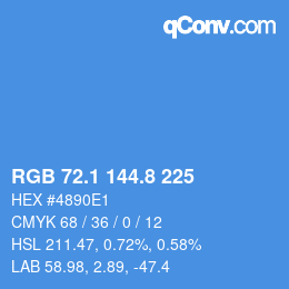 Color code: RGB 72.1 144.8 225 | qconv.com