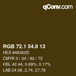Color code: RGB 72.1 54.8 13 | qconv.com