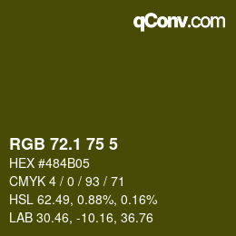 カラーコード: RGB 72.1 75 5 | qconv.com