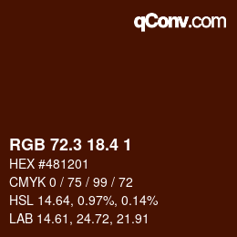 カラーコード: RGB 72.3 18.4 1 | qconv.com