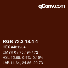 カラーコード: RGB 72.3 18.4 4 | qconv.com