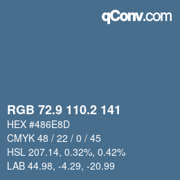 Farbcode: RGB 72.9 110.2 141 | qconv.com