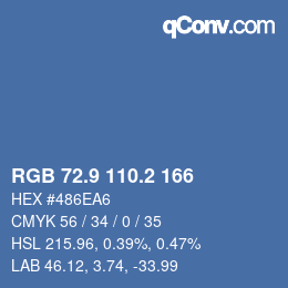 Color code: RGB 72.9 110.2 166 | qconv.com