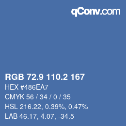 Color code: RGB 72.9 110.2 167 | qconv.com