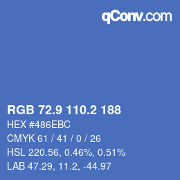 Farbcode: RGB 72.9 110.2 188 | qconv.com