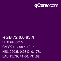 カラーコード: RGB 72 0.8 85.4 | qconv.com