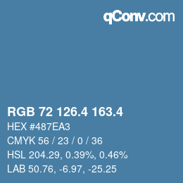 カラーコード: RGB 72 126.4 163.4 | qconv.com