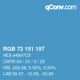Color code: RGB 72 151 197 | qconv.com