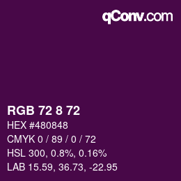 Color code: RGB 72 8 72 | qconv.com