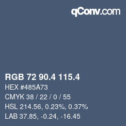 カラーコード: RGB 72 90.4 115.4 | qconv.com