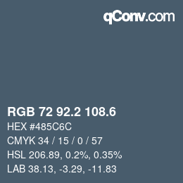 カラーコード: RGB 72 92.2 108.6 | qconv.com