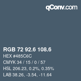カラーコード: RGB 72 92.6 108.6 | qconv.com