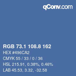 Color code: RGB 73.1 108.8 162 | qconv.com