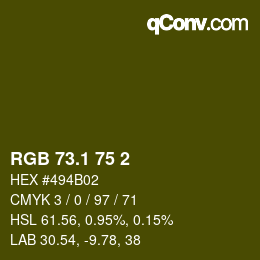カラーコード: RGB 73.1 75 2 | qconv.com