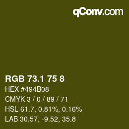 カラーコード: RGB 73.1 75 8 | qconv.com