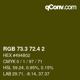 カラーコード: RGB 73.3 72.4 2 | qconv.com