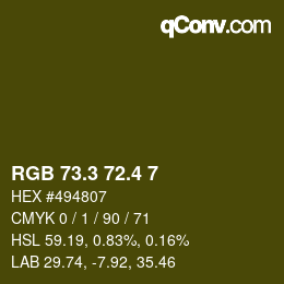 カラーコード: RGB 73.3 72.4 7 | qconv.com