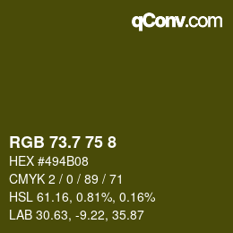 カラーコード: RGB 73.7 75 8 | qconv.com