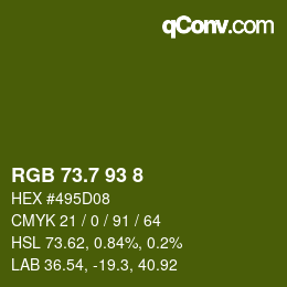 カラーコード: RGB 73.7 93 8 | qconv.com