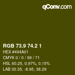 カラーコード: RGB 73.9 74.2 1 | qconv.com