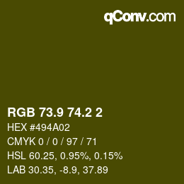 カラーコード: RGB 73.9 74.2 2 | qconv.com