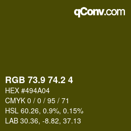 カラーコード: RGB 73.9 74.2 4 | qconv.com