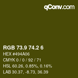カラーコード: RGB 73.9 74.2 6 | qconv.com