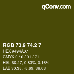 カラーコード: RGB 73.9 74.2 7 | qconv.com