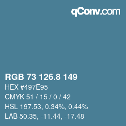 Color code: RGB 73 126.8 149 | qconv.com