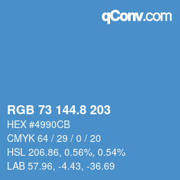 Color code: RGB 73 144.8 203 | qconv.com