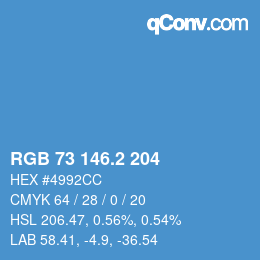 Color code: RGB 73 146.2 204 | qconv.com