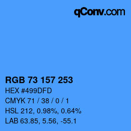 Código de color: RGB 73 157 253 | qconv.com