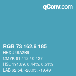 Color code: RGB 73 162.8 185 | qconv.com