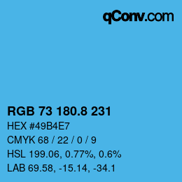 Color code: RGB 73 180.8 231 | qconv.com