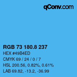 Color code: RGB 73 180.8 237 | qconv.com