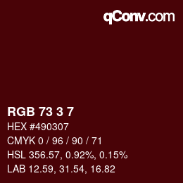 カラーコード: RGB 73 3 7 | qconv.com